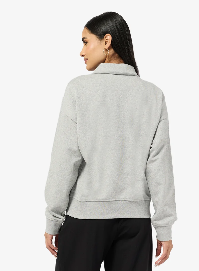 Calvin Klein Jeans Graphic Half Zip Polo Sweatshirt